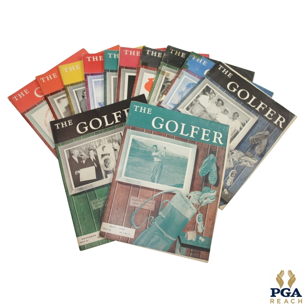 1952 The Golfer (The California Golfer) Golf Magazines - Twelve (12)