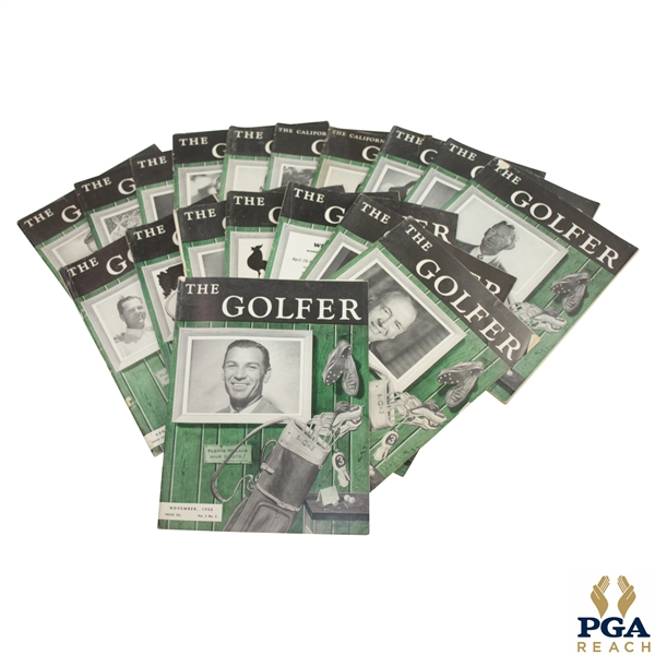 1949 The California Golfer (The Golfer) Golf Magazines - Eighteen (18)