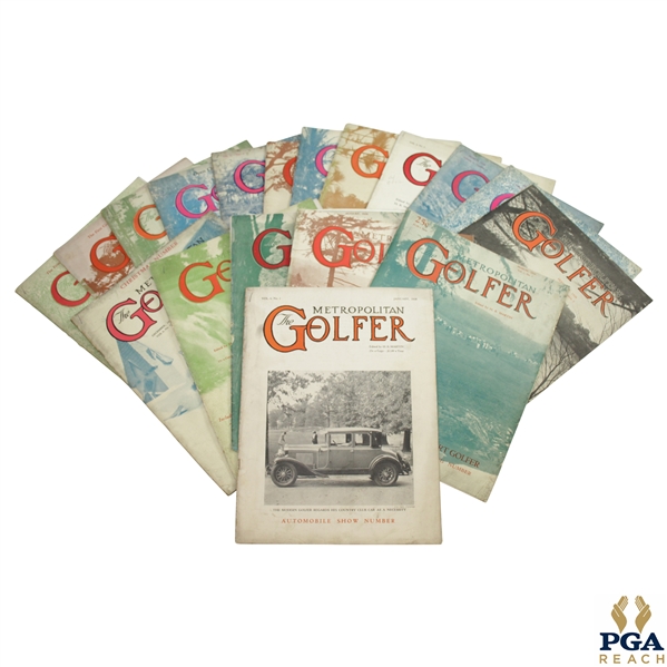 1928, 1929, & 1951 The Metropolitan Golfer Golf Magazines - Eighteen (18)