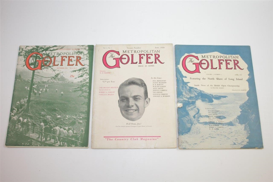 1925, 1926, & 1927 The Metropolitan Golfer Golf Magazines - Seventeen (17)