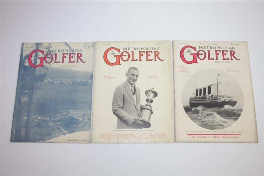 1925, 1926, & 1927 The Metropolitan Golfer Golf Magazines - Seventeen (17)