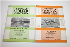 1936 Midwest Golfer & Club Review (Chicago Golfer & CC Review) Golf Magazines - Eight (8)