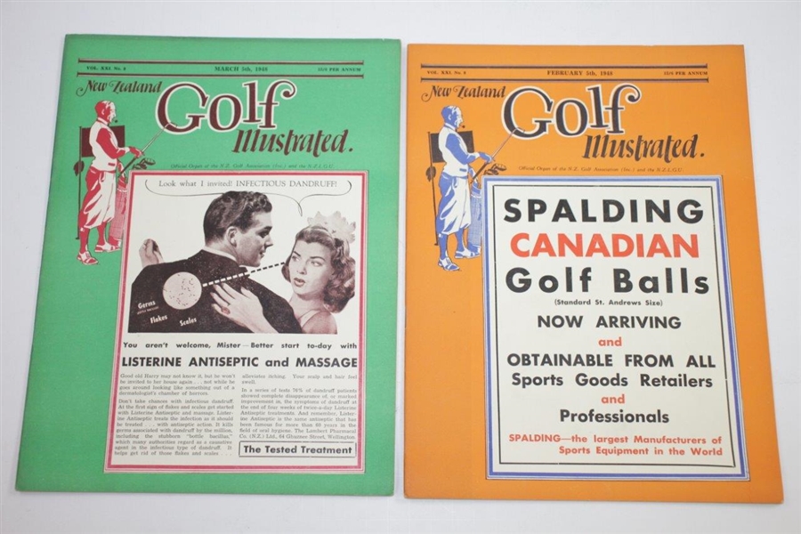 1948 New Zealand Golf Illustrated Golf Magazines - Ten (10)