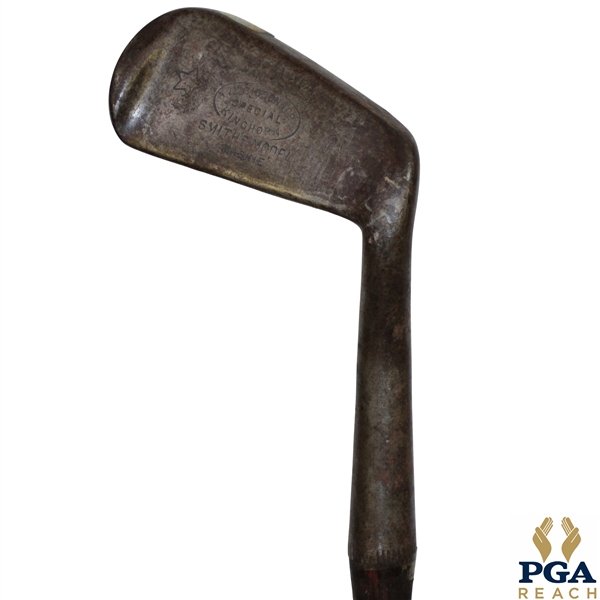 Circa 1900 Gibson & Co. Smiths Model Offset Mashie Iron - 36 1/2"