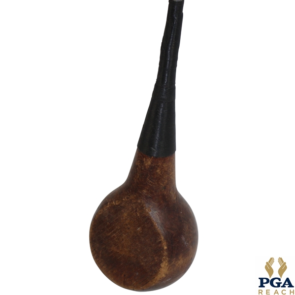 Circa 1930 Center Shafted Ball Shaped Driver with Steel Shaft - 42 1/4"