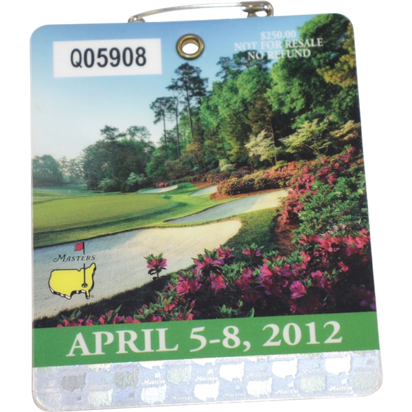 2012 Masters Tournament Series Badge #Q05908 - Bubba Watson Winner