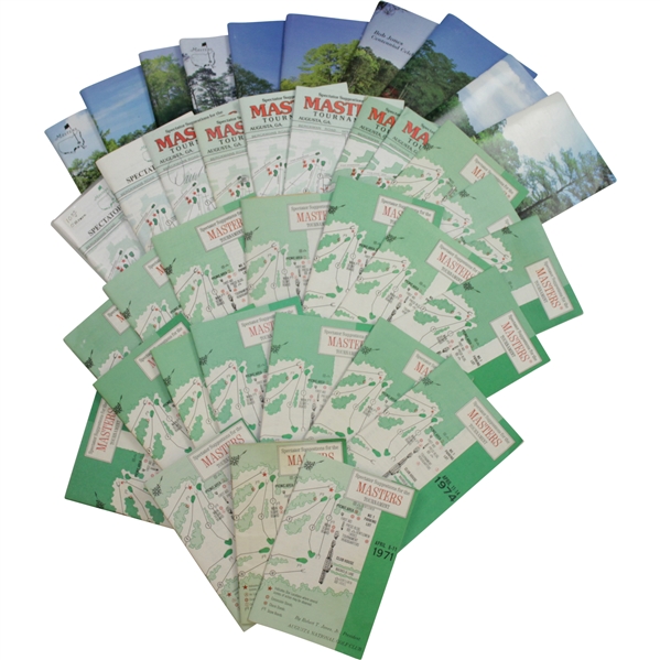 1971-2008 Masters Tournament Spectator Guides - Thirty-Eight (38)