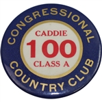 Classic Congressional Country Club Caddie Class A Badge #100