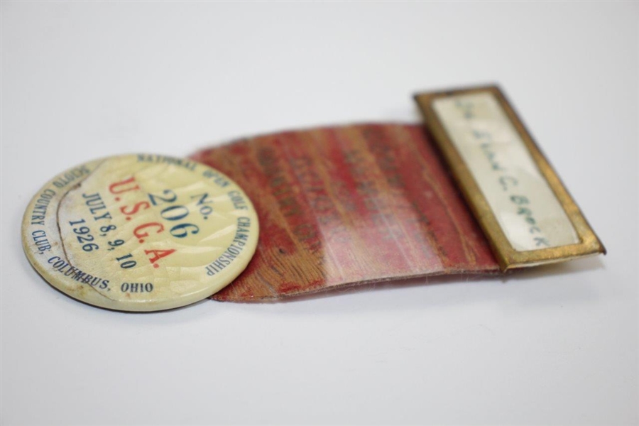1926 US Open at Scioto Committee Member Badge with Ribbon - Bobby Jones Wins!