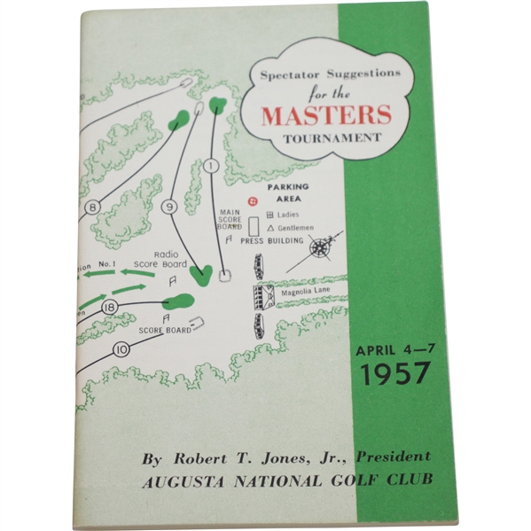 1957 Masters Tournament Spectator Guide - Doug Ford Winner
