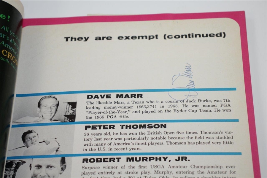 Lema, Jack, Arnie, Champ Casper, & others Signed 1966 US Open at Olympic Program JSA ALOA