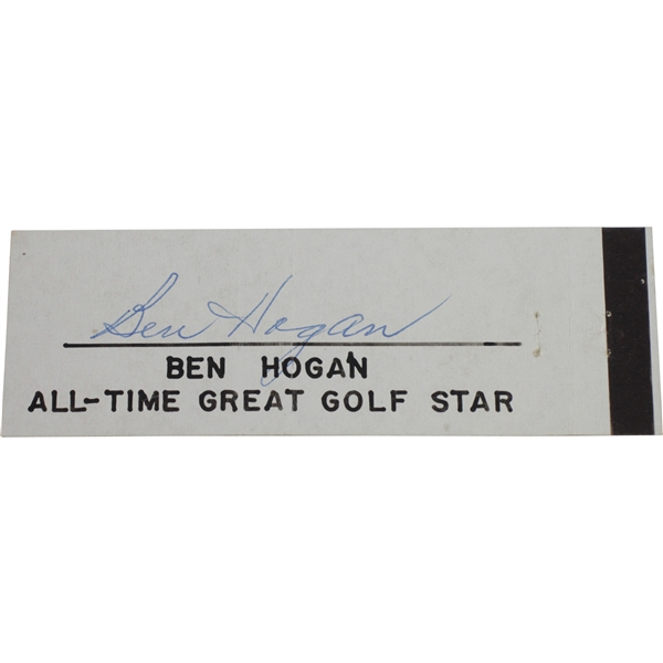 Ben Hogan Signed Cut 'All-Time Great Golf Star' JSA ALOA
