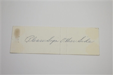 Tony Lema Signed 'Golfer' Cut JSA ALOA