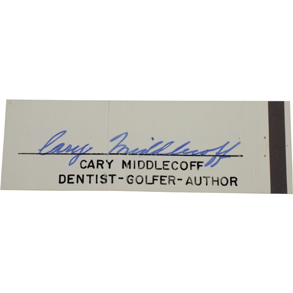 Cary Middlecoff Signed 'Dentist-Golfer-Author' Cut JSA ALOA