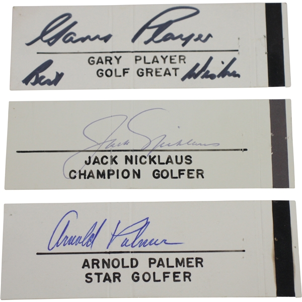 Arnold Palmer, Jack Nicklaus, & Gary Player 'Big 3' Signed Cuts JSA ALOA