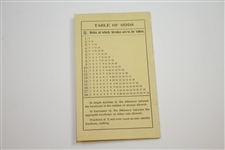 1908 Oakmont Country Club Official Scorecard with Stymie Gauge