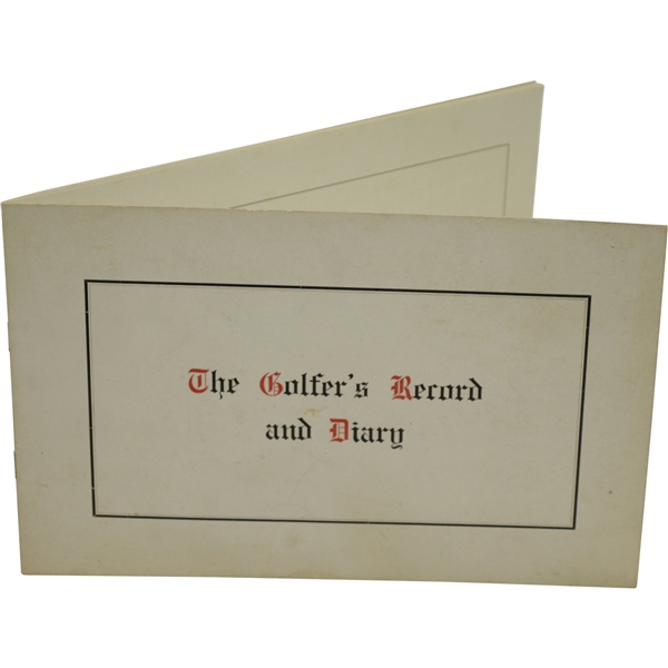 1910 The Golfers Record and Diary Illustrated & with Cards of Erie GC - W. Fordham Morgan Edited & Compiled