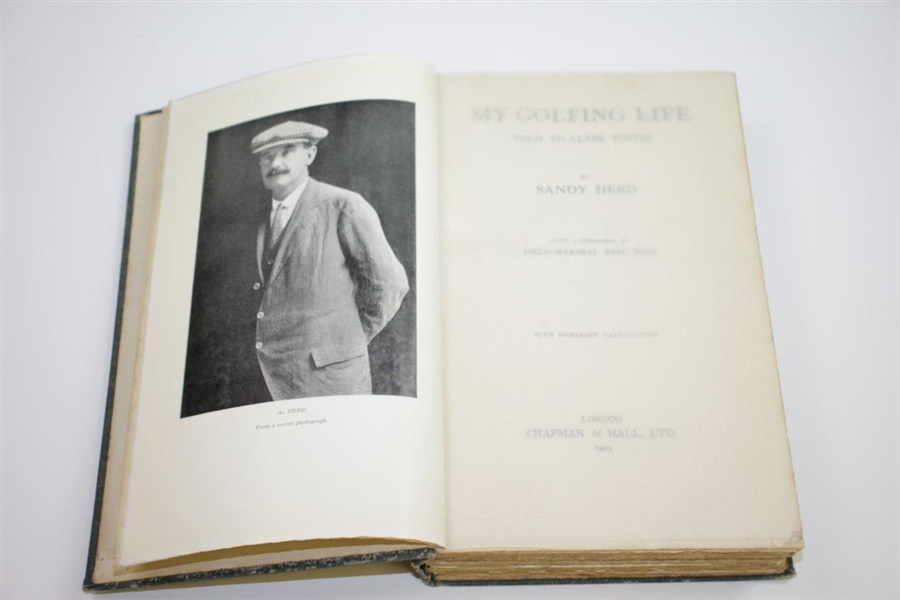 1923 'My Golfing Life' London Edition Book by Sandy Herd Sourced From Bert Yancey