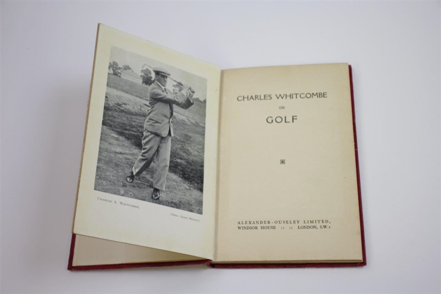 1931 'Charles Whitcombe On Golf' Book by Charles Whitcombe Sourced From Bert Yancey