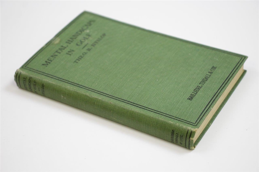 1927 'Mental Handicaps In Golf' Book by Theo B. Hyslop Sourced From Bert Yancey