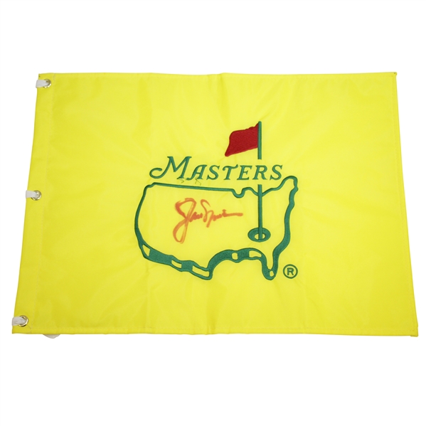 Jack Nicklaus Signed Undated Masters Embroidered Flag JSA ALOA