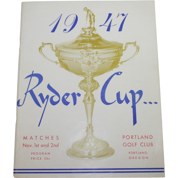1947 Ryder Cup at Portland Golf Club Signed by Both Teams & Captains JSA ALOA