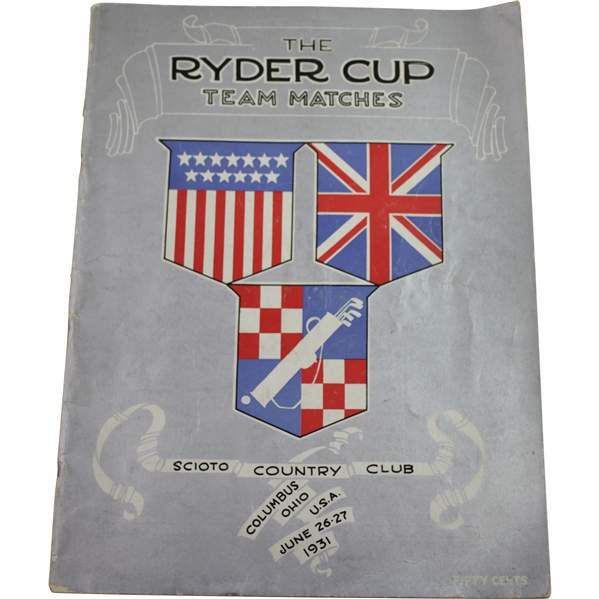 1931 Ryder Cup at Scioto Country Club Official Program