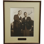 Jack Nicklaus & Arnold Palmer Signed Sepia At The Masters Framed Photo JSA ALOA