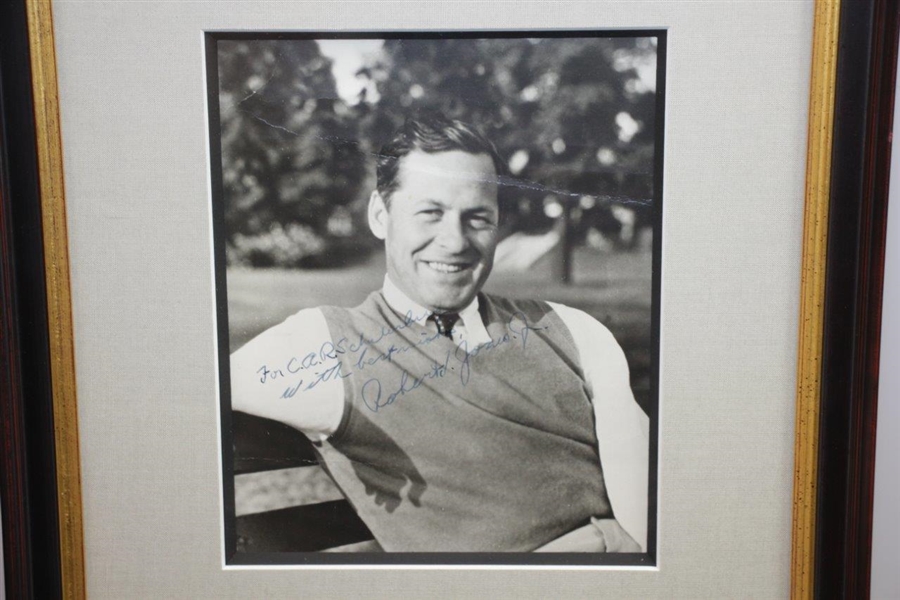 Robert T. Jones, Jr.(Bobby) Signed 8x10 Photo with Postal Cachet - Framed JSA ALOA