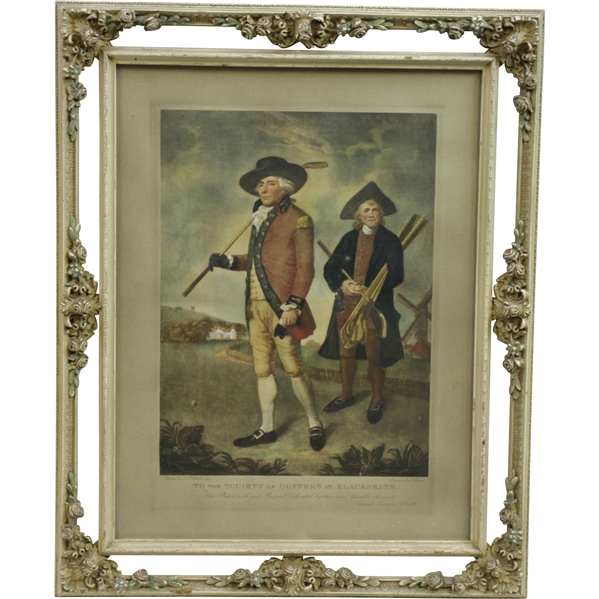 Circa 1900-1920 Society of Goffers at Blackheath Lithograph in Ornate Frame