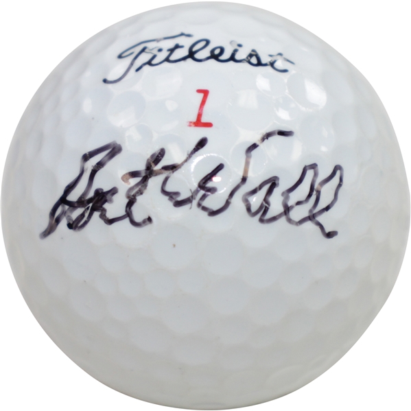 Art Wall Signed Titleist Logo Golf Ball JSA ALOA