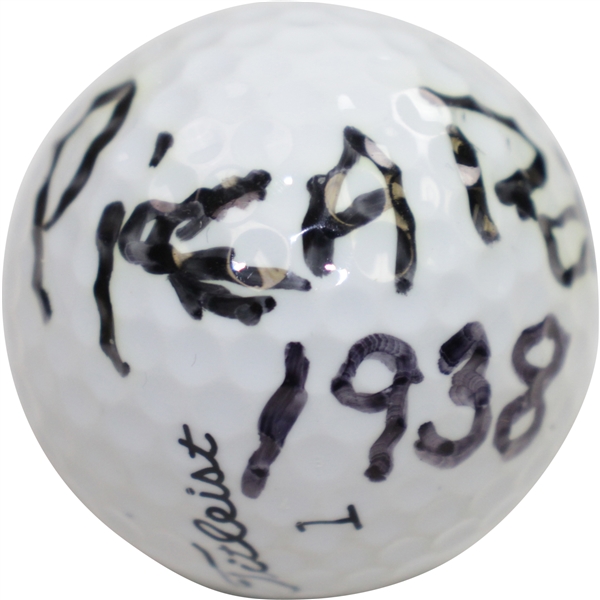 Henry H.G. Picard Signed Titleist Logo Golf Ball with 1938 Masters Win Notation JSA FULL #BB65218