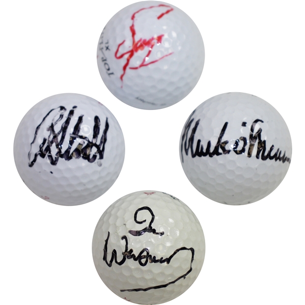 Masters Champs Zoeller, Stadler, OMeara, & Woosnam Signed Golf Balls JSA ALOA