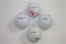Masters Champs Zoeller, Stadler, O'Meara, & Woosnam Signed Golf Balls JSA ALOA