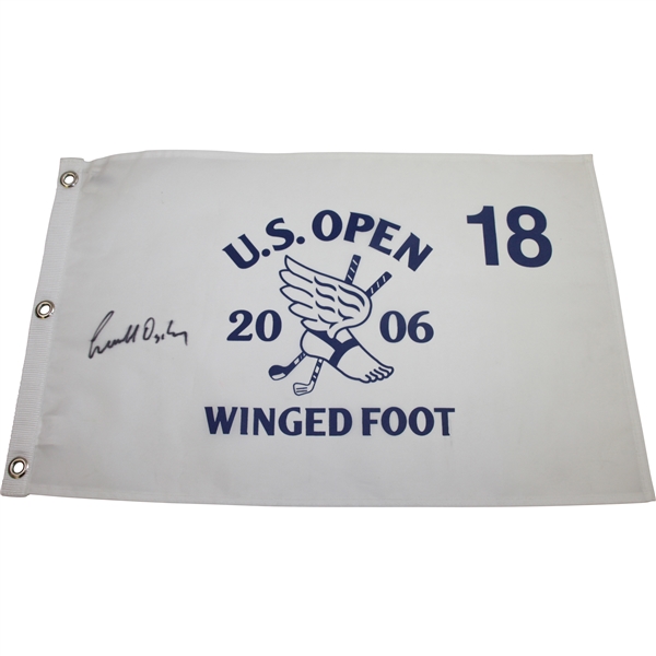 Geoff Ogilvy Signed 2006 US Open at Winged Foot Screen Flag JSA ALOA