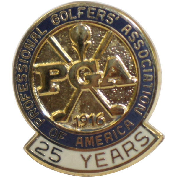 Bobby Wadkins' 25 Year Pin for Professional Golf Assoc. of America