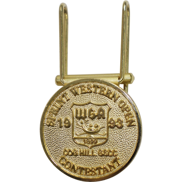 Bobby Wadkins 1993 WGA at Cog Hill G&CC Contestant Money/Clip Badge