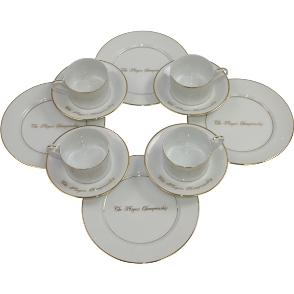 Full Set of The Players Championship Tiffany Plates, Saucers, & Tea Cups - Bobby Wadkins Collection 