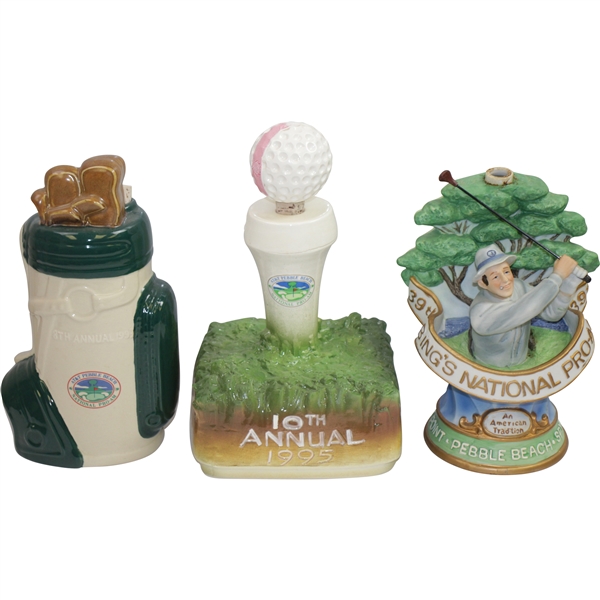 39th, 1993, & 1995 Pebble Beach Pro-Am Decanters