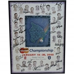 Multi-Signed 2002 MasterCard Championship at Hualalai GC Poster - Bobby Wadkins Collection JSA ALOA