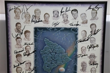 Multi-Signed 2002 MasterCard Championship at Hualalai GC Poster - Bobby Wadkins Collection JSA ALOA