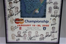 Multi-Signed 2002 MasterCard Championship at Hualalai GC Poster - Bobby Wadkins Collection JSA ALOA