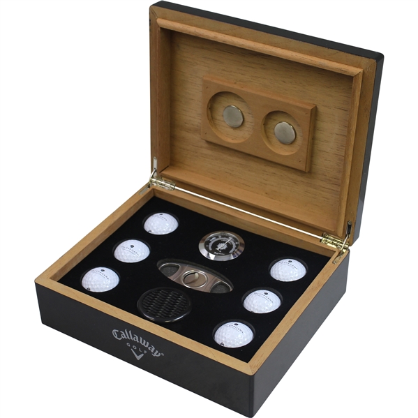 The CapCana Championship Callaway Golf Ball Set Humidor with Cigar Cutter - Bobby Wadkins Collection