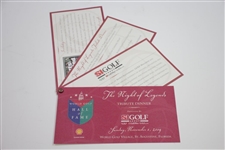 2009 World Golf Hall of Fame Induction Packet with Tickets, Pamphlets, & other - Bobby Wadkins Collection