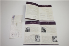 2009 World Golf Hall of Fame Induction Packet with Tickets, Pamphlets, & other - Bobby Wadkins Collection