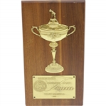 Tony Maneros 1937 Ryder Cup Team Member Hand Worked Copper Hand Cast Aluminum Plaque
