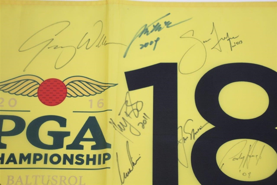 2016 PGA at Baltusrol Flag Champs Signed Flag Nicklaus, Trevino, Walker, & others JSA ALOA