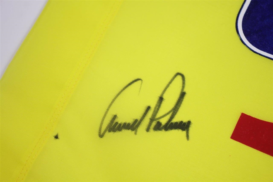 Arnold Palmer Signed Undated OPEN Championship Screen Flag JSA ALOA