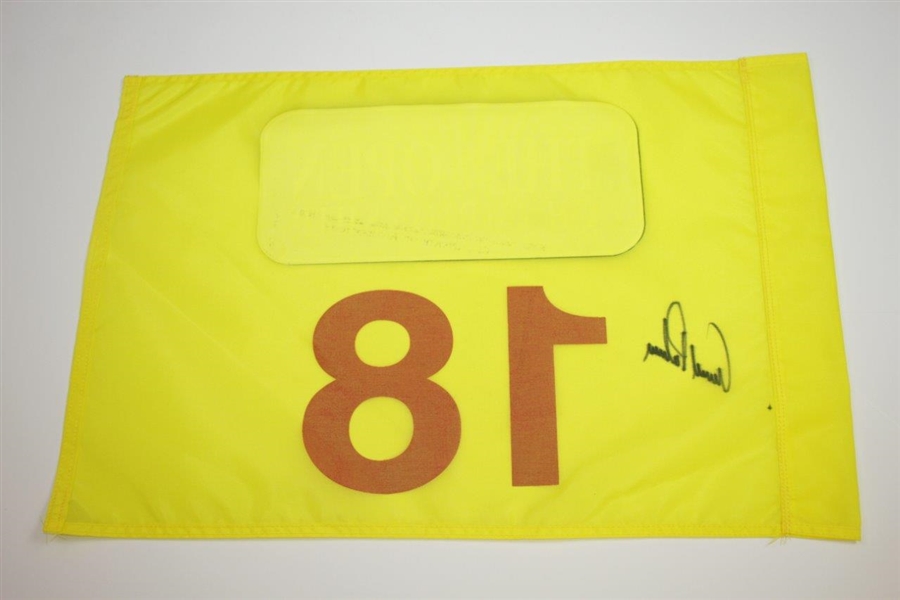 Arnold Palmer Signed Undated OPEN Championship Screen Flag JSA ALOA