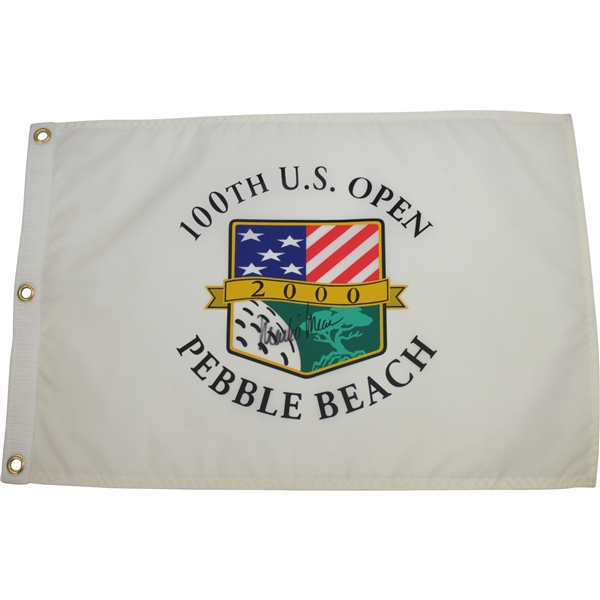Mark O'Meara Signed 2000 US Open at Pebble Beach Screen Flag JSA ALOA